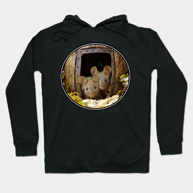 George the mouse in a log pile House - double trouble Hoodie by Simon-dell